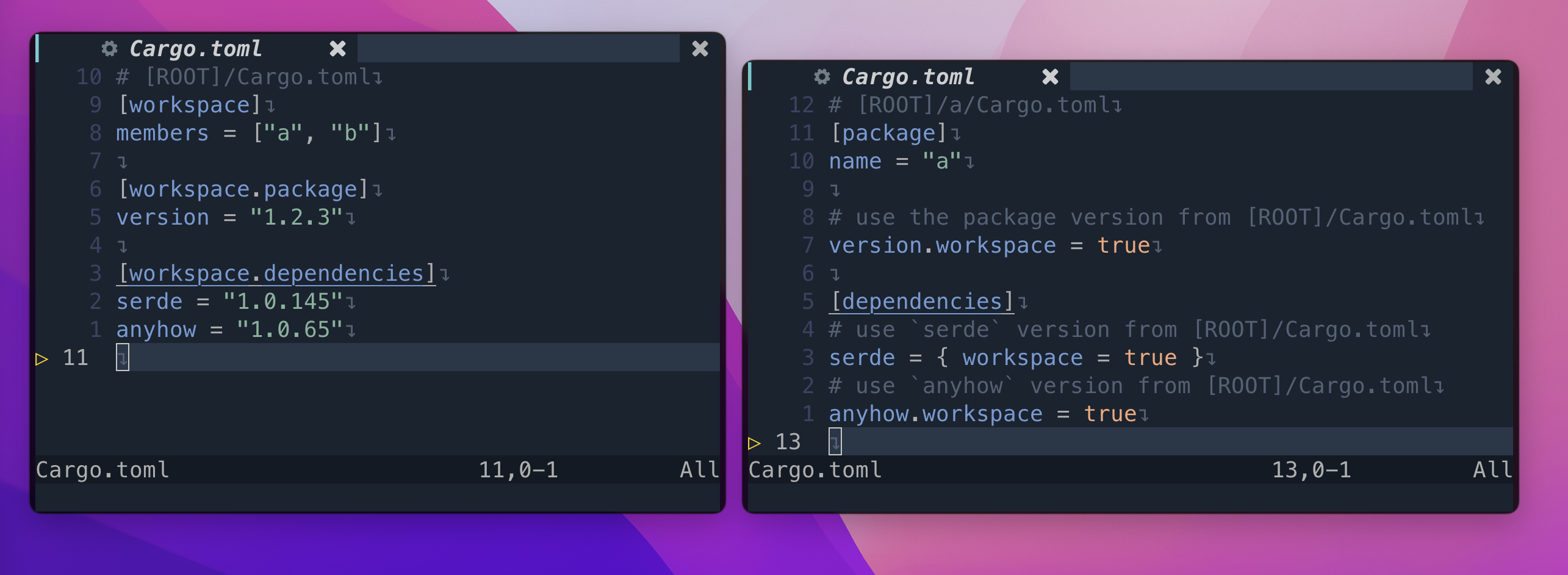 Cargo workspace inheritance